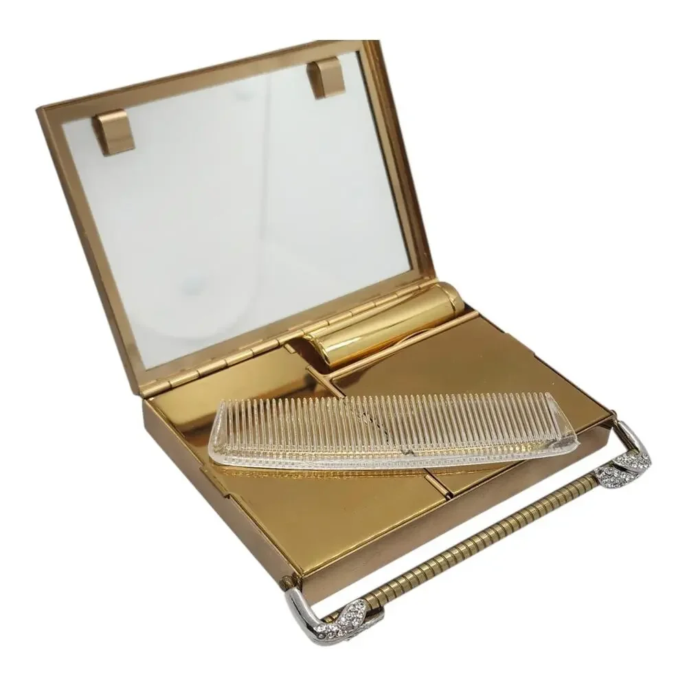 Vintage Volupte Swinglok Sophisticase Caryall Compact 1940-1050s Vanity Purse